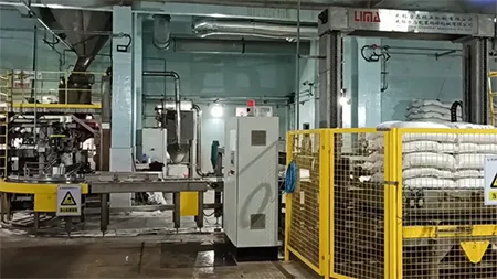 Amunyun Sülfat için Otomatik Tartma, Torbalama ve Paletleme Makinası